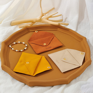 Factory Direct <b>Envelope</b> Bags Custom Muslin <b>Envelope</b> Jewelry Pouch with Button - Product Image 4