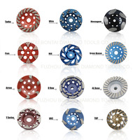 4 5 6 7 Inch 250mm TGP Turbo Disque de meule diamantée pour sol et mur en pierre de béton