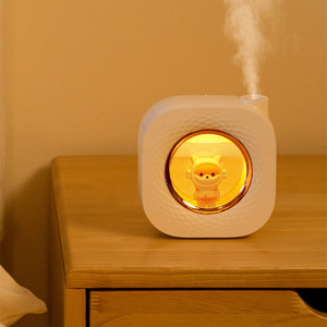 Nuevo <span class=keywords><strong>Humidificador</strong></span> Ultrasónico de Dibujos Animados Adorable, Recargable de 1200mAh, Portátil, con Luz Nocturna Cálida y Fría, para Uso en Coche, Bajo Consumo - Product Image 4