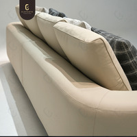 Canapé Modulable en Cuir Italien de Haute Qualité, Ensemble de Salons d'Angle de Luxe pour la Maison, Meubles de Salon Sectionnels Modernes