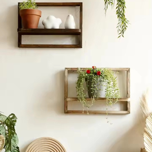 <span class=keywords><strong>Estante</strong></span> <span class=keywords><strong>de</strong></span> exhibición <span class=keywords><strong>de</strong></span> madera Estantes flotantes Estantes <span class=keywords><strong>de</strong></span> madera rústica Almacenamiento <span class=keywords><strong>de</strong></span> pared para dormitorio <span class=keywords><strong>Cocina</strong></span> sobre inodoro Regalos pequeños montados en la pared - Product Image 4