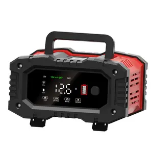 Автоматическое зарядное устройство для автомобильного мотоцикла Foxsur, 12 В, 20 А, 24 В, 10 А, ЖК-дисплей, свинцово-кислотный аккумулятор, зарядное устройство с CE ROHS