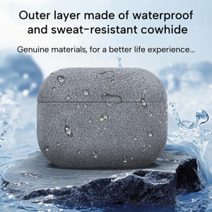 Étui pour <span class=keywords><strong>AirPods</strong></span> en Alcantara, protection intégrale pour <span class=keywords><strong>AirPods</strong></span> 4 Pro Pro2 Pro3 Samsung Buds 3 3Pro - Product Image 3