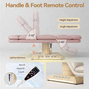 Madamcenter Belleza eléctrica Cama cosmética Salón de belleza Mesa de masaje Esteticista facial Cama de spa médica Pedal de pie con calefacción - Product Image 5