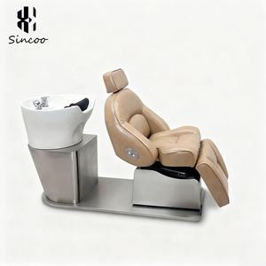 Toptan dayanıklı ayarlanabilir yüksek yoğunluklu sünger otomatik katlanır şampuan sandalye şampuan kase ve sandalye kuaför saç yıkama koltuğu - Product Image 1