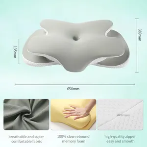 Travesseiro ortopédico médico ergonômico de espuma para pescoço, suporte de pescoço cervical em forma de retângulo para dormir confortável