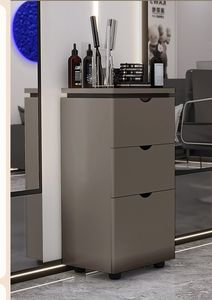 Chariot de coiffure professionnel de haute qualité, cadre en métal moderne, porte-sèche-cheveux, chariot de salon, 4 roues, robuste, pour barbier et salon - Product Image 4