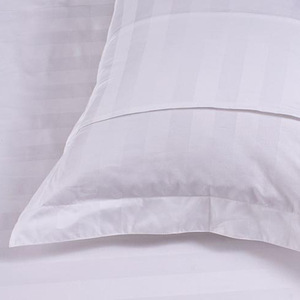 <span class=keywords><strong>Taie</strong></span> d'<span class=keywords><strong>oreiller</strong></span> en satin rayé 100% coton, vente en gros, literie d'hôtel, housse d'<span class=keywords><strong>oreiller</strong></span> blanche à rabat, 40x60 50x80 55x85 58x88cm - Product Image 2