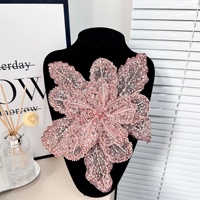 Fait à la main Sequin Perlé 3D Fleur Applique Décoration Stock Nouveaux Vêtements Robe De Mariée Corsage Tissu Patch pour Vêtement