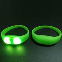 Pulsera LED de Silicona con Control Remoto, Regalo de Boda, Logotipo Personalizado, 7 Colores, Pulseras Luminosas para KTV, Control por Voz