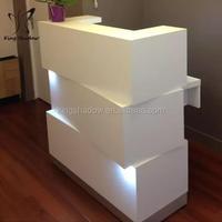 Réception de réception spa moderne, bureau de réception mdf blanc pour bureau salon de beauté