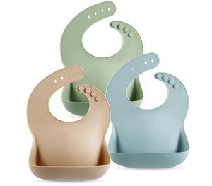 Bavoirs en Silicone Anti-salissure pour bébé, entraînement d'alimentation, bavoirs imperméables pour tout-petits - Product Image 1