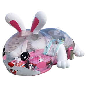 Lapin gonflable rebondissant de cochon de bulle rose avec la maison gonflable de bulle de boule d'océan - Product Image 2
