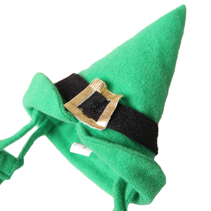 Veludo Verde Bola Dress-Up para Gatos Cães Europeu Americana Festa de Natal Elemento Poliéster Animal Padrão Apresentando Pointy <span class=keywords><strong>Hat</strong></span> - Product Image 3
