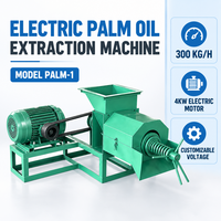 Elektrische palmolie-extractiemachine 300KG/H palmvruchten schroefpers met aanpasbare spanning