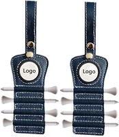 Support de transport personnalisé en cuir PU pour tees de golf avec accessoires de golf et marqueurs de balle