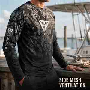 <span class=keywords><strong>Camisas</strong></span> de Pesca de Manga Larga con Protección <span class=keywords><strong>Solar</strong></span> UPF 50+, Ligeras, Estilo Camuflaje, para Pesca en la Playa - Product Image 6