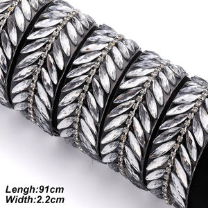 Bán Buôn 22Mm Sửa Chữa Nóng Nhựa Rhinestone Cắt Tỉa Long Lanh Sắt Trên Tinh Thể Kim Cương Băng Cắt Cho DIY Nghệ Thuật Thủ Công - Product Image 3