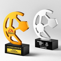 Trophée de la meilleure paire de chaussures dorées personnalisable, médaille en métal créative, personnalisation pour les activités des équipes de football, cérémonies de remise des prix, cristal