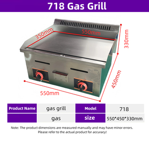 Gril et plancha à gaz professionnels en acier inoxydable pour restaurants et chariots de restauration, idéaux pour la cuisson de steaks - Product Image 6