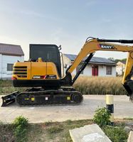 Mini-excavatrice SANY 5 tonnes d'occasion, excavatrice hydraulique sur chenilles, équipement de construction compact, CE EPA avec moteur diesel