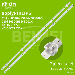 Tira de LED para iluminación trasera de TV, para <span class=keywords><strong>Philips</strong></span> 32PHG5813/78 5LED 3V, 18115 014226, 210BZ05D0B334BC01K, VC155C7PB22X - Product Image 2