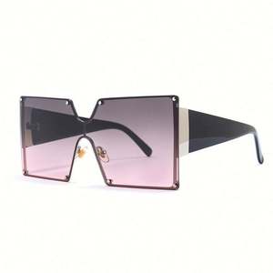 Lunettes de soleil tendance 2020 UV400, monture dégradée, lunettes de soleil carrées surdimensionnées pour femmes - Product Image 5