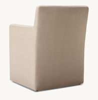 Fauteuil de salle à manger en tissu sur rail de haute qualité, avec cadre en bois massif, couleur personnalisée, style postmoderne italien MATIA, pour hôtel et restaurant