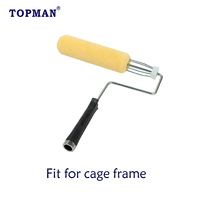 TOPMAN industriel/bricolage, rouleau non pelucheux de peinture en polyester de qualité supérieure de 9 pouces avec brosse à manchon pris en charge par OEM