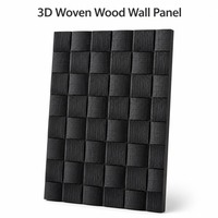 Panneau mural en bois tissé 3D, texture bois massif, imperméable, revêtement intérieur pour fond de télévision, salon, hôtel, couleur personnalisée