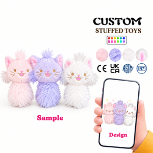Cartoon Whistling <strong>Kitty</strong> Plush Toy Pendant Keychain Cute Girl Schoolbag Hanging Wedding Throw Doll Anniversary Cotton Fabric Mesh - Product Image 1