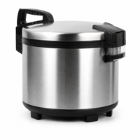 Cuiseur à riz commercial en acier inoxydable pour restaurant, 60 tasses de riz cuit, commande par bouton-poussoir, utilisation facile, pour la restauration