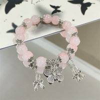 INS Fantaisie Popcorn Craquelé Cristal Perles Bracelet Papillon Charme Gradient Couleur Fille Femmes Amitié Bracelets Bijoux Cadeau