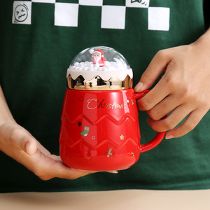 Tazza Regalo di Natale, Tazza in Ceramica Creativa per Uso Quotidiano, Souvenir Natalizio con Disegni Cartoon - Product Image 4