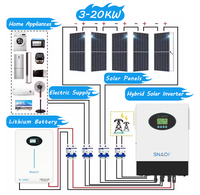 Kit Complet Système Solaire Autonome SNADI 5KW 10KW 15KW Kit Solaire Maison 5000W pour Système d'Énergie Solaire Domicile 10KW