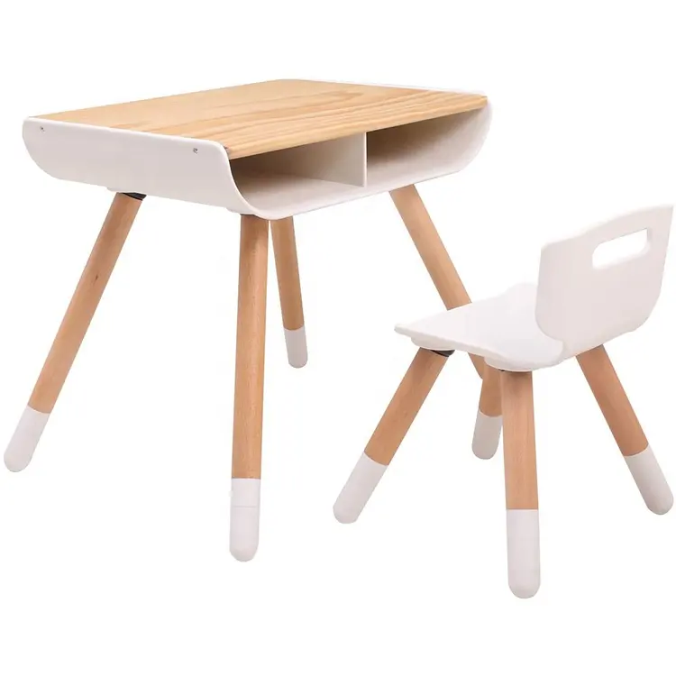 Benutzer definierte billige Öko-Kinder lernen Schreiben Holz möbel Einfache Kinder studien tisch und Stuhl mit Schublade