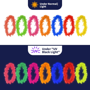 Collares Fluorescentes de Neón para Fiesta de Carnaval Pafu, Recuerdos de Fiesta que Brillan <span class=keywords><strong>en</strong></span> la Oscuridad, Guirnaldas de Oropel - Product Image 3