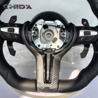Volant sport en cuir et fibre de carbone personnalisé, adapté aux BMW F30 F10 F15 F36 F01 F20 F22 F25 F31 F32 E70 E71 E90 E91 E92
