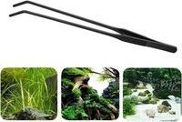 Pince à herbe à eau en acier inoxydable outil d'aquarium pince d'alimentation pour animaux de compagnie pour lézards araignées serpents fournitures pour reptiles et amphibiens