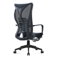 Chaise de bureau à dossier haut entièrement en maille avec repose-pieds, support lombaire, pivotante et réglable pour bureau et domicile, vente en gros directe d'usine
