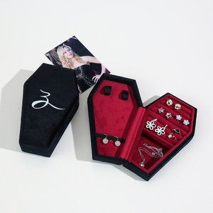 Custom Design Coffin Shape Jewelry Box Customization Wholesale Bulk <b>Ring</b> Jewelry Set <b>Storage</b> Gift Box Jewellery Coffin Box - Product Image 2