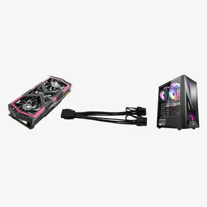 Câble d'alimentation GPU PCIE5.0 <span class=keywords><strong>12VHPWR</strong></span> Femelle Double <span class=keywords><strong>Adaptateur</strong></span> 8 Broches 6+2P 12PIN 2x8PIN Câble de Conversion Carte Vidéo 16AWG Câble Informatique - Product Image 2