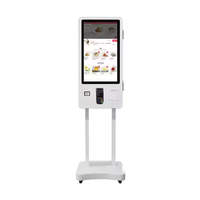 Kiosque de restauration rapide en libre-service ENTENG de 21,5 pouces - Totem de paiement sur pied 24h/24 avec lecteur de code QR