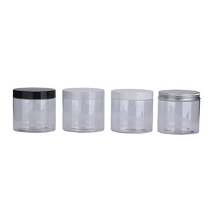Transparent <b>Plastic</b> Jars 450ml 89mm Diameter Wide Mouth Pet Cylinder Food Grade <b>Packaging</b> Containers With Aluminum Lids - Product Image 4