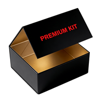 La boîte cadeau en carton rigide noir mat, écologique, de luxe, personnalisée la plus populaire, avec fermeture à rabat magnétique