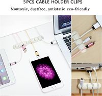Pinces de gestion de fil électrique polyvalentes adhésives fortes Kit de clips de câble blanc noir support en Silicone et organisateur de couverture