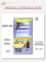 Fabricant vente directe pas cher monnayeur mini bureau griffe grue jeu arcade distributeur automatique fer jouets avec 1 an de garantie