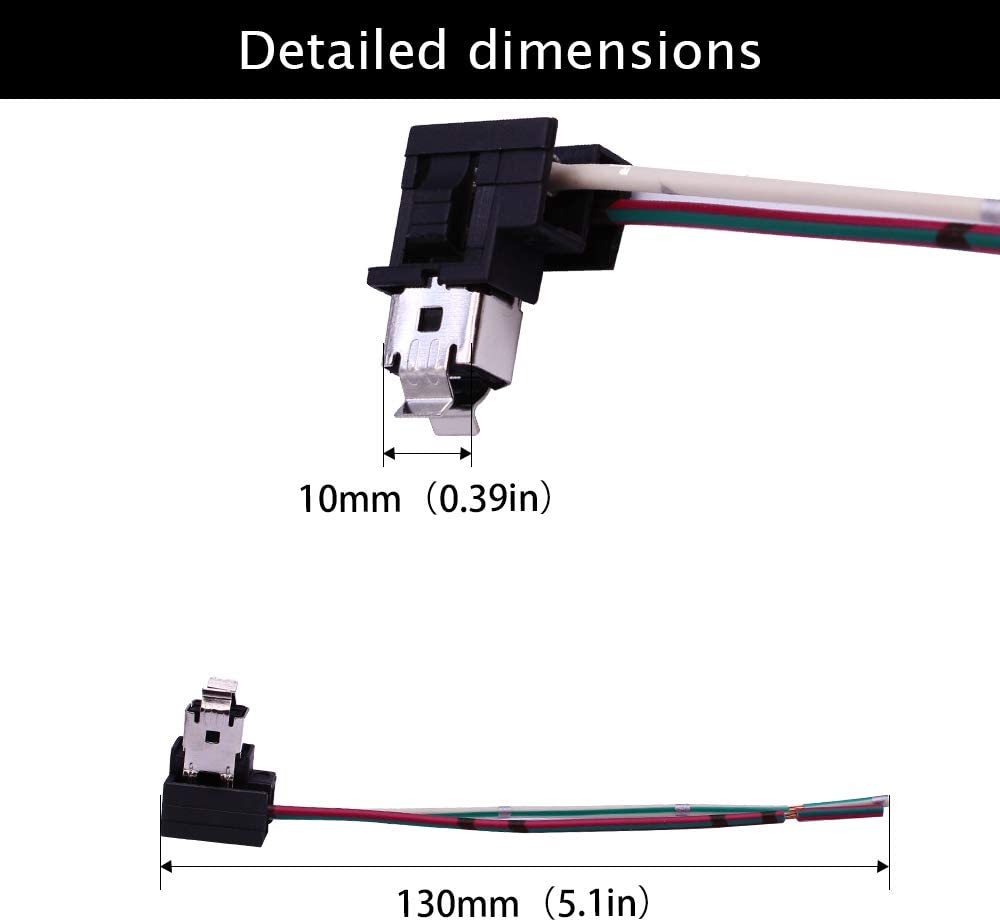 2Pcs Fog Light Bulb Connector Holder Socket Plug #1445 Pigtail Plug Set