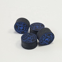 Vente chaude logo personnalisé pointes de queue de billard en gros bleu AD 14mm pointes de piscine en peau de porc SS/S/M/H dureté accessoires de billard