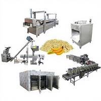 Plantainmeelverwerkingslijn, kleine productiemachines voor plantainmeel, machine voor verwerking en verpakking van plantainmeel